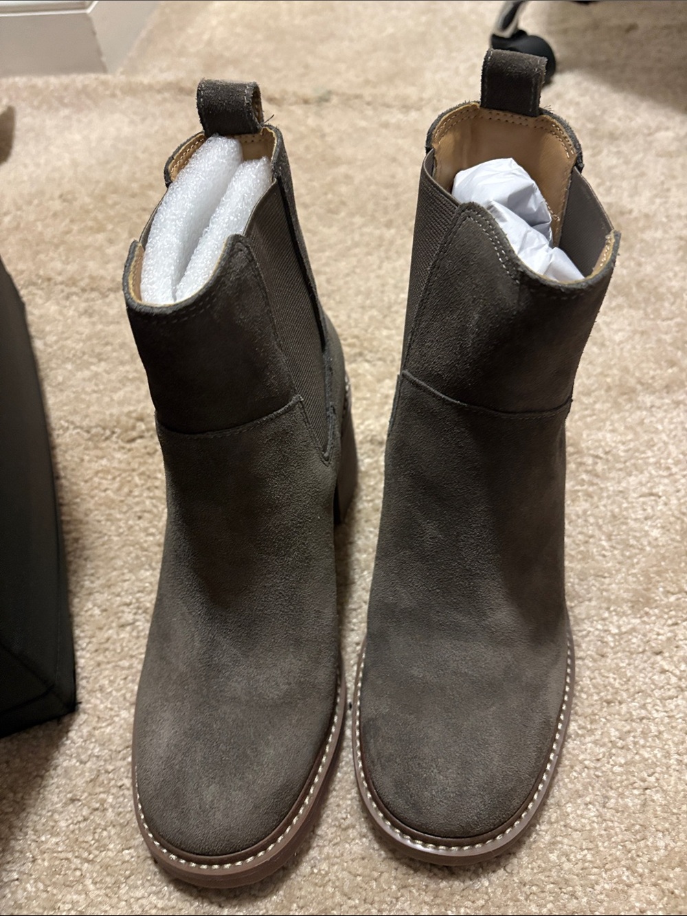 Crown Vintage Gray Suede Ankle Booties